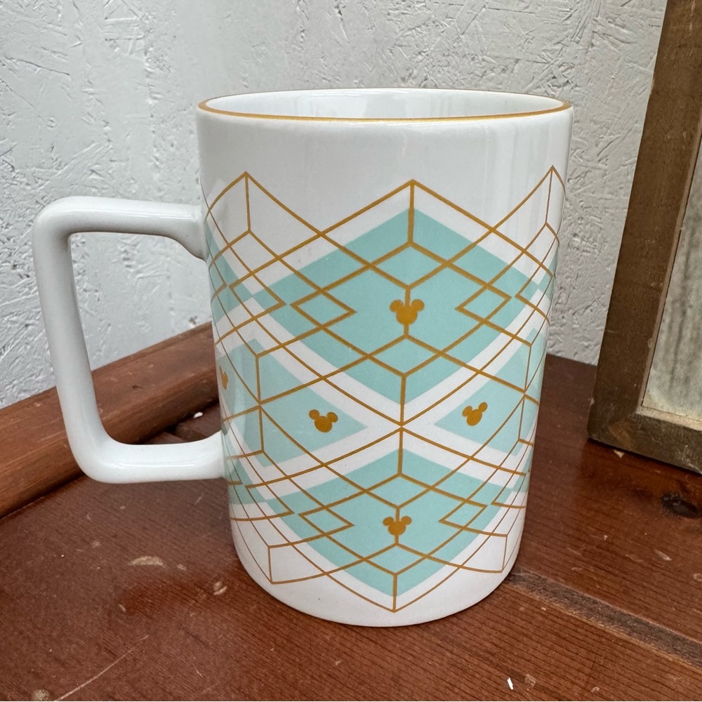 Disney White and Gold Mug with Blue Accents